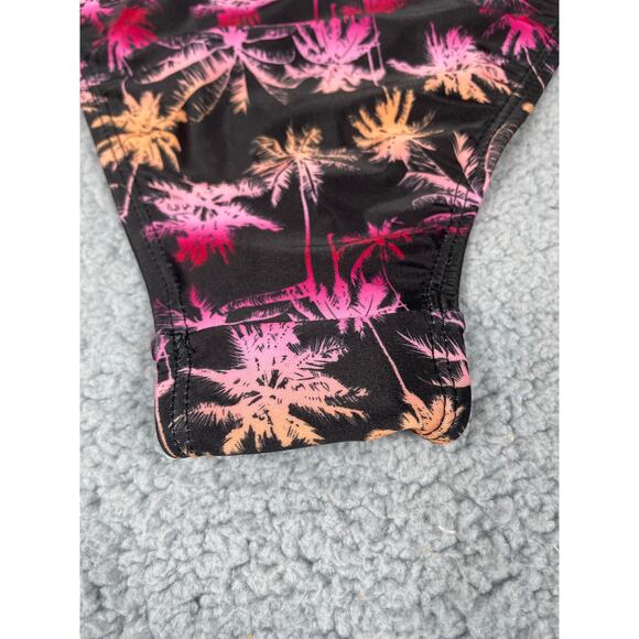 LA LA Swim Palm Tree Print Bikini Top & Bottom Size M - Picture 8 of 12